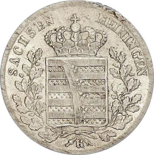 Awers monety - 6 krajcarów 1836 K - cena srebrnej monety - Saksonia-Meiningen, Bernard II