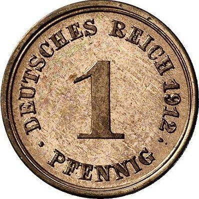 Anverso 1 Pfennig 1912 F "Tipo 1890-1916" - valor de la moneda  - Alemania, Imperio alemán