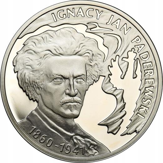 Reverso 10 eslotis 2011 MW "70 aniversario de la muerte de Ignacy Jan Paderewski" - valor de la moneda de plata - Polonia, República moderna