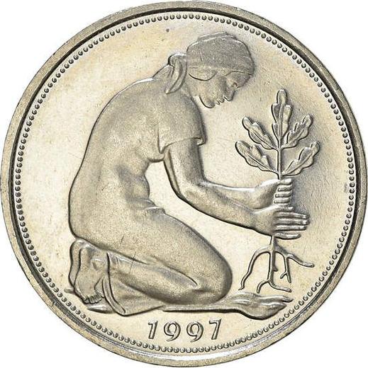 Реверс монеты - 50 пфеннигов 1997 года A - цена  монеты - Германия, ФРГ