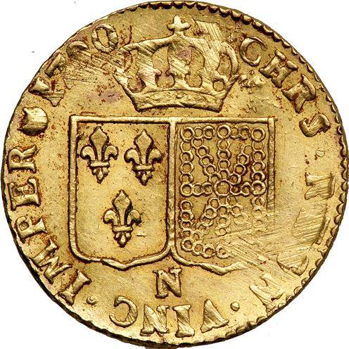Reverso Louis d'Or 1790 N Montpellier - valor de la moneda de oro - Francia, Luis XVI