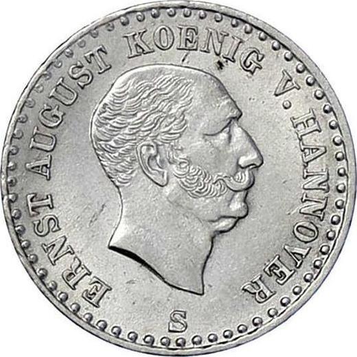 Аверс монеты - 1/12 талера 1843 года S - цена серебряной монеты - Ганновер, Эрнст Август