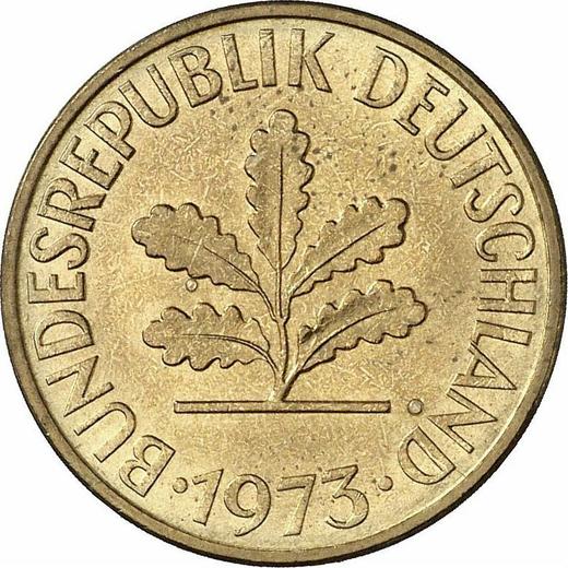 Реверс монеты - 10 пфеннигов 1973 года D - цена  монеты - Германия, ФРГ
