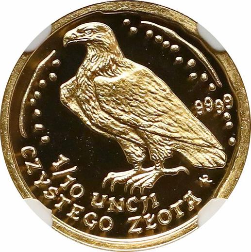 Reverso 50 eslotis 2008 MW NR "Pigargo europeo" - valor de la moneda de oro - Polonia, República moderna