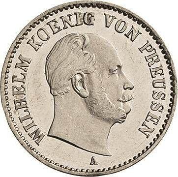 Obverse 1/6 Thaler 1865 A - Silver Coin Value - Prussia, William I