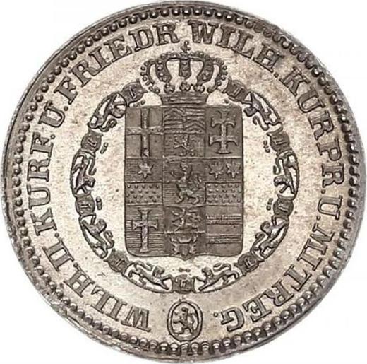 Аверс монеты - 1/6 талера 1838 года - цена серебряной монеты - Гессен-Кассель, Вильгельм II