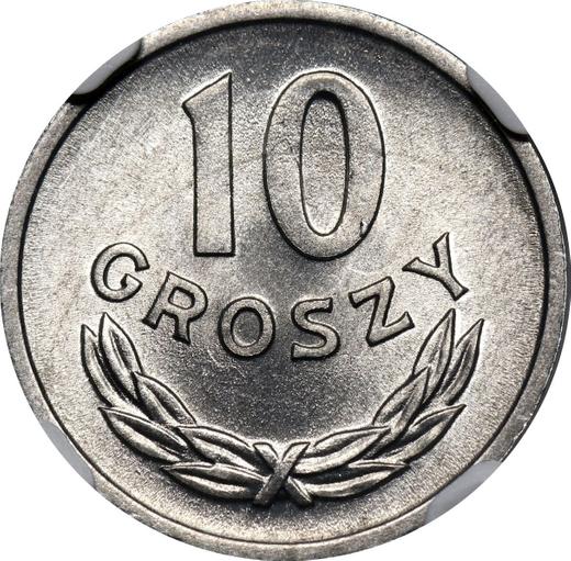 Reverso 10 groszy 1966 MW - valor de la moneda  - Polonia, República Popular