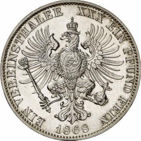 Реверс монеты - Талер 1868 года C - цена серебряной монеты - Пруссия, Вильгельм I