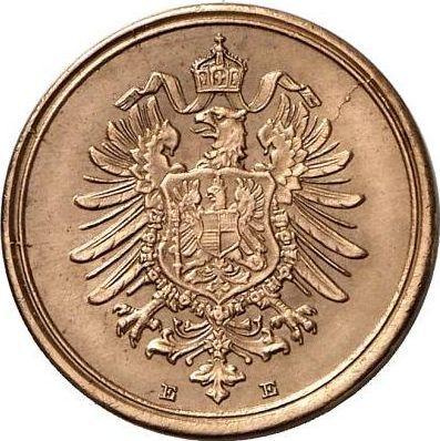 Реверс монеты - 1 пфенниг 1876 года E "Тип 1873-1889" - цена  монеты - Германия, Германская Империя
