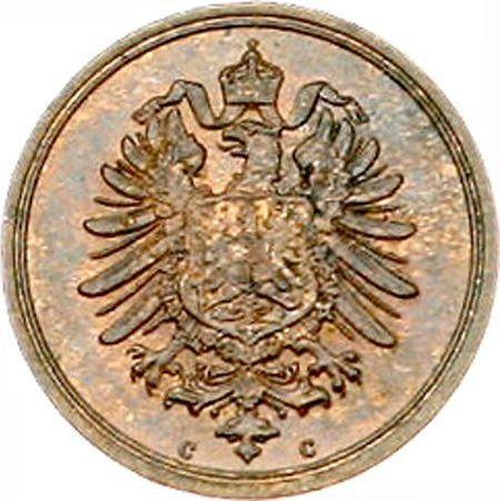 Реверс монеты - 1 пфенниг 1876 года C "Тип 1873-1889" - цена  монеты - Германия, Германская Империя