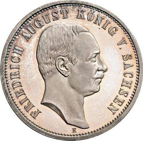 Аверс монеты - 3 марки 1909 года E "Саксония" - цена серебряной монеты - Германия, Германская Империя