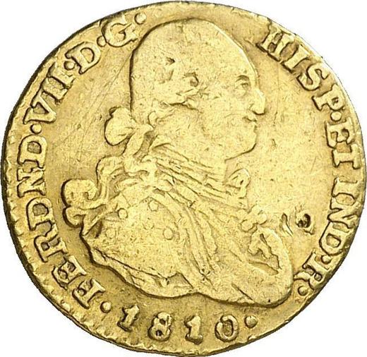 Аверс монеты - 1 эскудо 1810 года NR JF - цена золотой монеты - Колумбия, Фердинанд VII