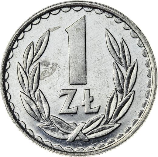 Реверс монеты - 1 злотый 1983 года MW - цена  монеты - Польша, Народная Республика