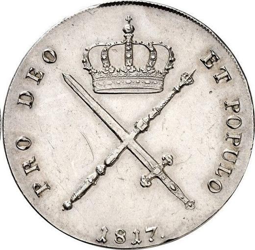 Rewers monety - Talar 1817 "Typ 1809-1825" - cena srebrnej monety - Bawaria, Maksymilian I