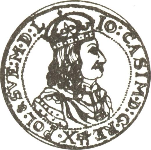 Аверс монеты - 2 дуката 1661 года AT "Тип 1652-1661" - цена золотой монеты - Польша, Ян II Казимир