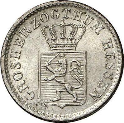 Аверс монеты - 1 крейцер 1848 года - цена серебряной монеты - Гессен-Дармштадт, Людвиг III