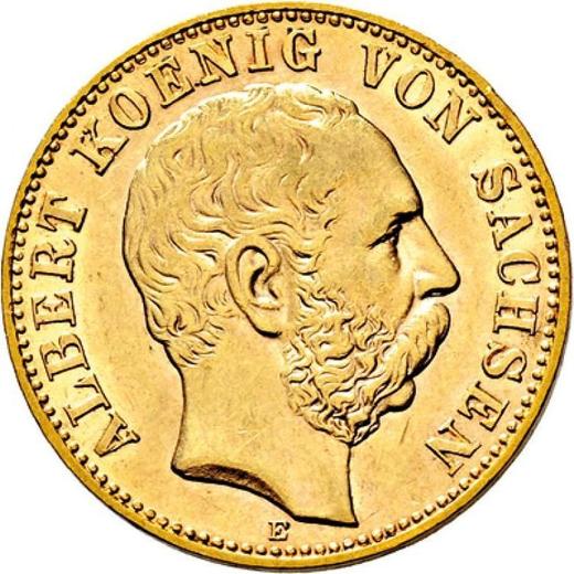 Anverso 10 marcos 1902 E "Sajonia" - valor de la moneda de oro - Alemania, Imperio alemán