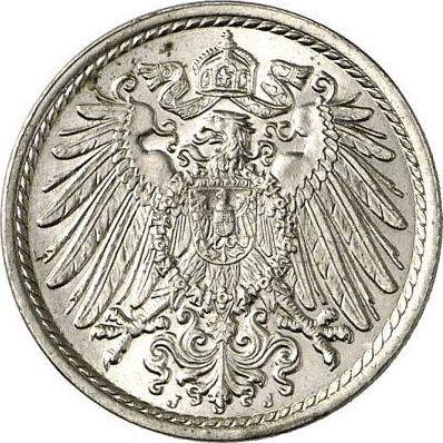Reverso 5 Pfennige 1896 J "Tipo 1890-1915" - valor de la moneda  - Alemania, Imperio alemán