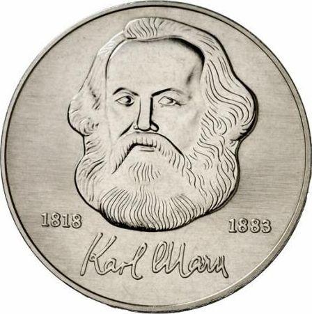 Anverso 20 marcos 1983 A "Karl Marx" Alpaca Prueba - valor de la moneda  - Alemania, República Democrática Alemana (RDA)