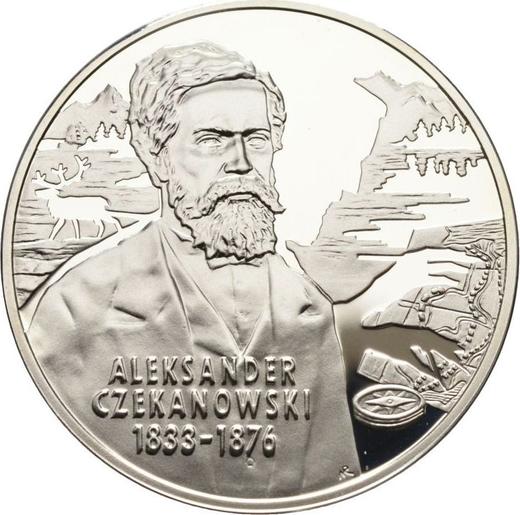 Reverso 10 eslotis 2004 MW NR "Aleksander Czekanowski" - valor de la moneda de plata - Polonia, República moderna