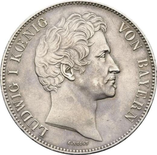 Awers monety - Dwutalar 1841 - cena srebrnej monety - Bawaria, Ludwik I