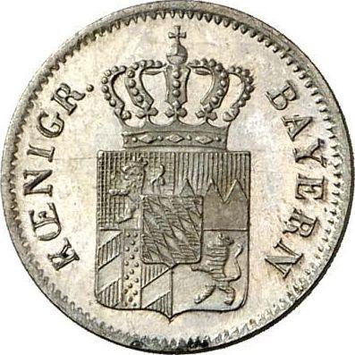 Awers monety - 1 krajcar 1841 - cena srebrnej monety - Bawaria, Ludwik I