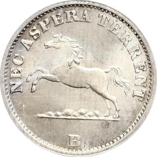 Anverso 6 Pfennige 1852 B - valor de la moneda de plata - Hannover, Jorge V