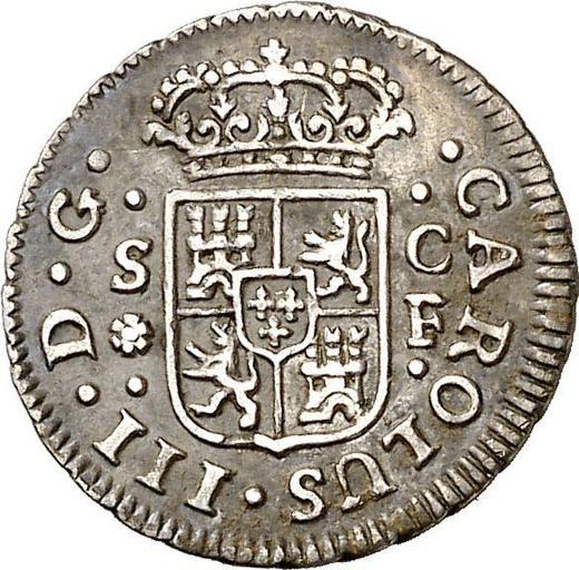 Avers 1/2 Real (Medio Real) 1770 S CF - Silbermünze Wert - Spanien, Karl III