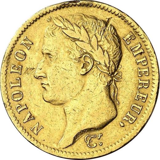 Awers monety - 40 franków 1812 W "Typ 1809-1813" Lille - Francja, Napoleon I