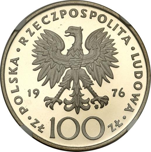 Anverso Pruebas 100 eslotis 1976 MW "Bicentenario de la muerte de Tadeusz Kościuszko" Plata - valor de la moneda de plata - Polonia, República Popular