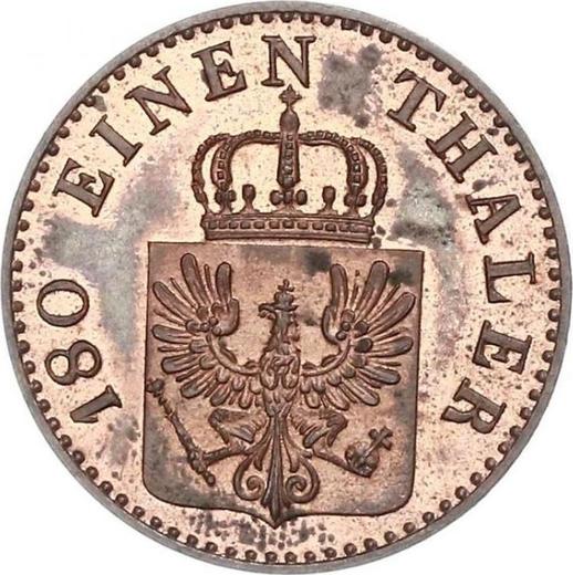 Аверс монеты - 2 пфеннига 1853 года A - цена  монеты - Пруссия, Фридрих Вильгельм IV
