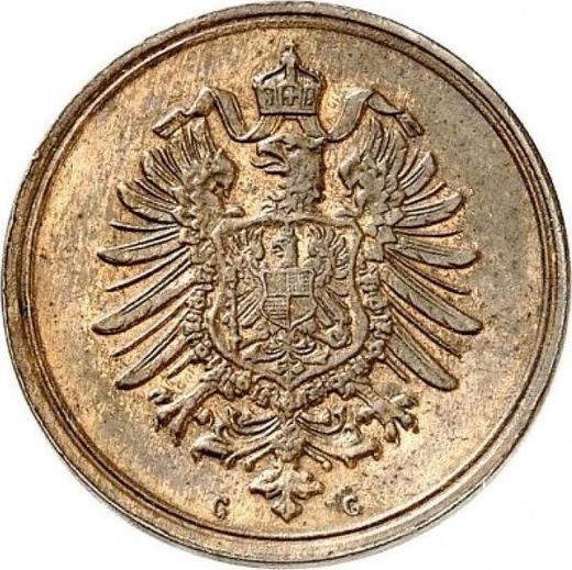 Reverso 1 Pfennig 1888 G "Tipo 1873-1889" - valor de la moneda  - Alemania, Imperio alemán