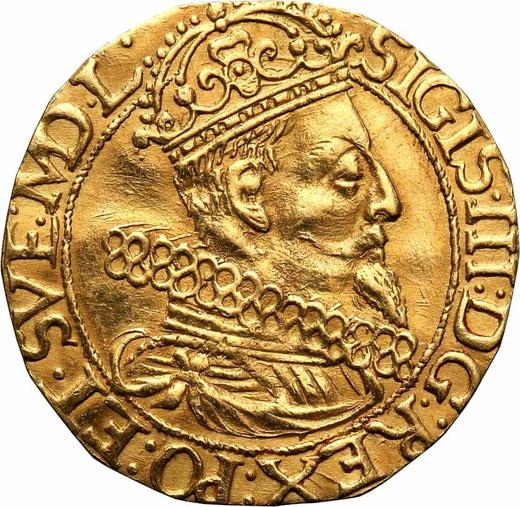 Аверс монеты - Дукат 1613 года "Тип 1609-1613" - цена золотой монеты - Польша, Сигизмунд III Ваза