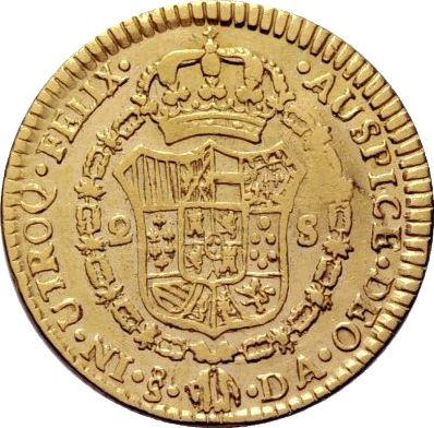 Reverse 2 Escudos 1788 So DA - Chile, Charles III