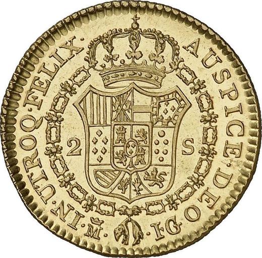 Reverse 2 Escudos 1813 M IG "Type 1813-1814" - Gold Coin Value - Spain, Ferdinand VII