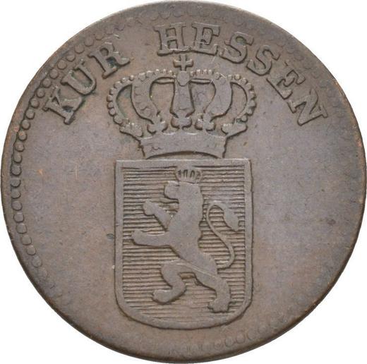Аверс монеты - 1/2 крейцера 1827 года - цена  монеты - Гессен-Кассель, Вильгельм II
