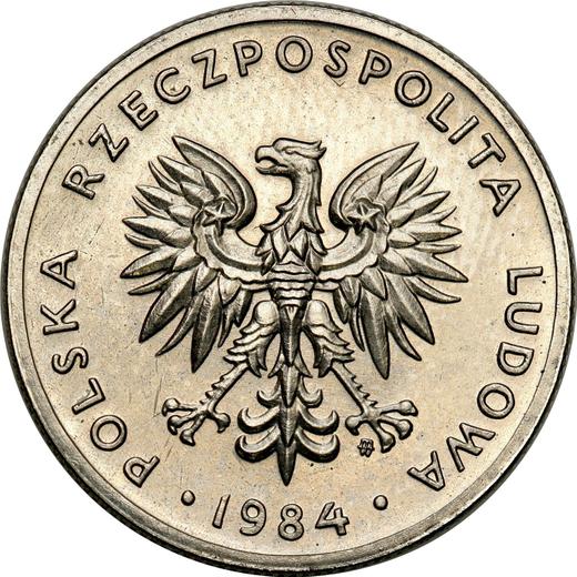 Аверс монеты - Пробные 20 злотых 1984 года MW Никель - цена  монеты - Польша, Народная Республика