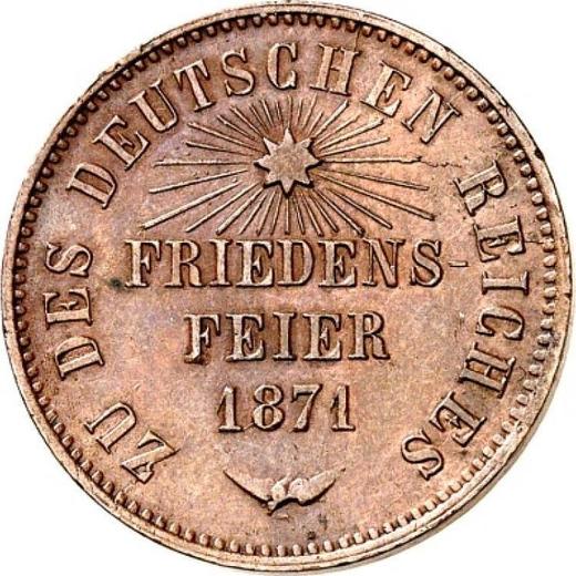 Revers Kreuzer 1871 "Friedensfeier" - Münze Wert - Baden, Friedrich I