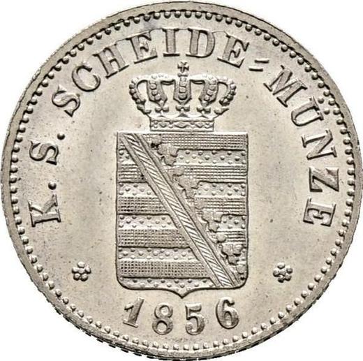Аверс монеты - 2 новых гроша 1856 года F - цена серебряной монеты - Саксония-Альбертина, Иоганн