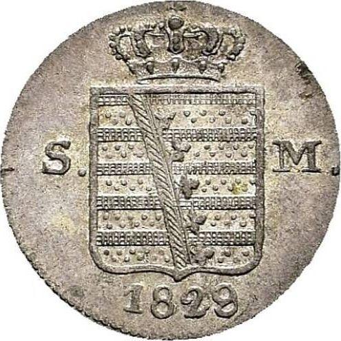Аверс монеты - 1 крейцер 1828 года "Тип 1828-1830" - цена серебряной монеты - Саксен-Мейнинген, Бернгард II