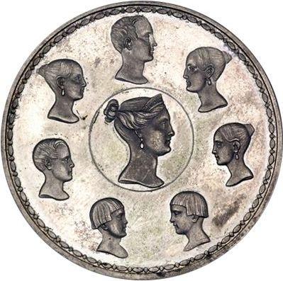 Reverse 1-1/2 Roubles - 10 Zlotych 1836 "Family" Unsigned by the medallist Restrike - Silver Coin Value - Russia, Nicholas I
