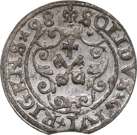 Rewers monety - Szeląg 1598 "Ryga" - cena srebrnej monety - Polska, Zygmunt III