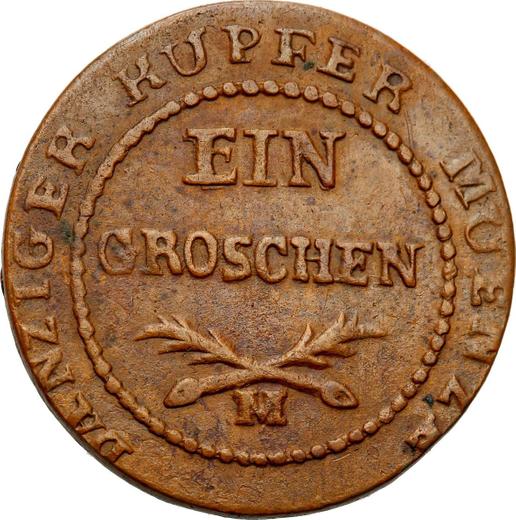 Реверс монеты - 1 грош 1812 года M "Данциг" Медь - цена  монеты - Польша, Вольный город Данциг