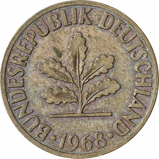 Reverse 2 Pfennig 1968 J "Type 1967-2001" -  Coin Value - Germany, FRG