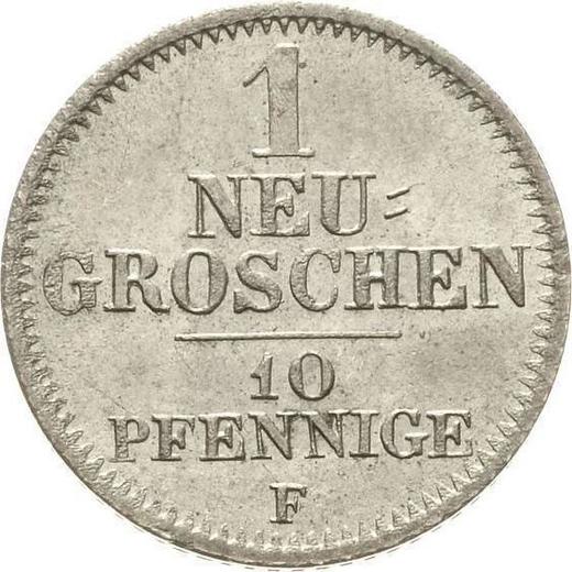 Reverso 1 nuevo grosz 1856 F - valor de la moneda de plata - Sajonia, Juan