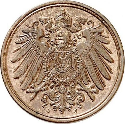 Реверс монеты - 1 пфенниг 1895 года J "Тип 1890-1916" - цена  монеты - Германия, Германская Империя