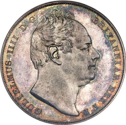 Аверс монеты - 1 крона 1831 года W. WYON - цена серебряной монеты - Великобритания, Вильгельм IV
