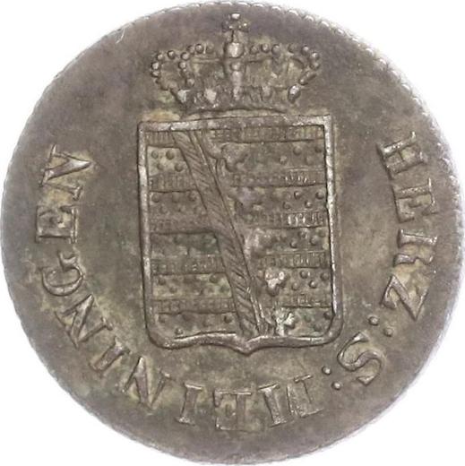 Аверс монеты - 1/2 крейцера 1830 года L - цена  монеты - Саксен-Мейнинген, Бернгард II