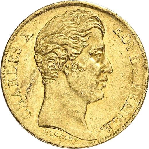Аверс монеты - 20 франков 1826 года Q "Тип 1825-1830" Перпиньян - цена золотой монеты - Франция, Карл X