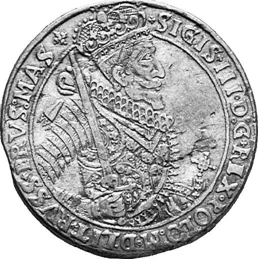 Аверс монеты - Талер 1618 года "Тип 1618-1630" - цена серебряной монеты - Польша, Сигизмунд III Ваза